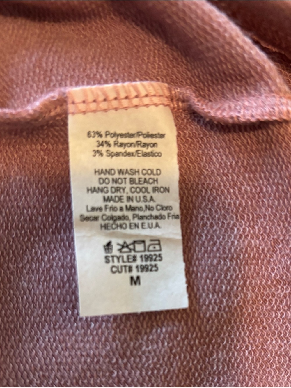 Mystree Women’s Sleeveless V-Neck Tank Top - Mauve Pink - Picture 5 of 5